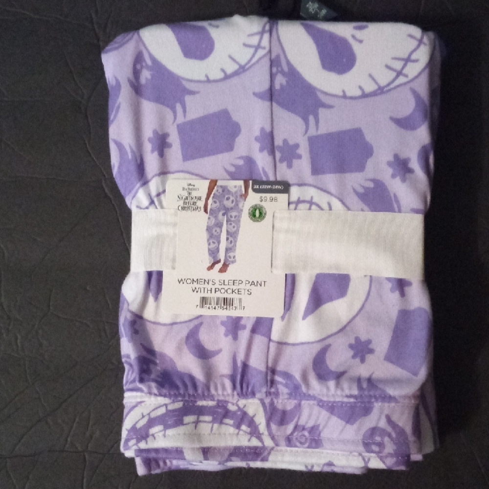 Purple Women's Sleep Pants with Pockets